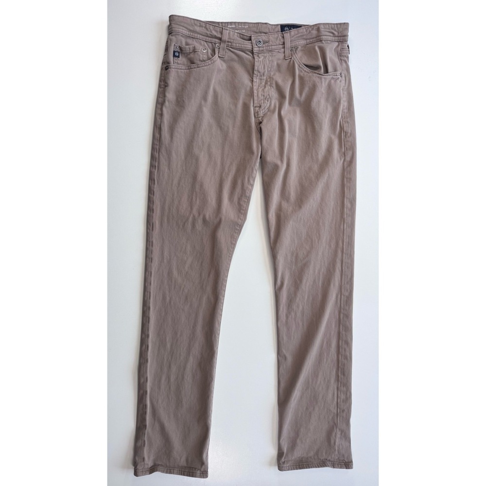 AG Adriano Goldschmied Everett Slim Straight Jean Mens 32x32 Khaki Brown